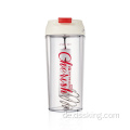 300 ml Neues Design Plastikwasserflasche Custom Logo für Sport Weihnachten Vintage Luxus -Raumwasserflasche mit Stroh